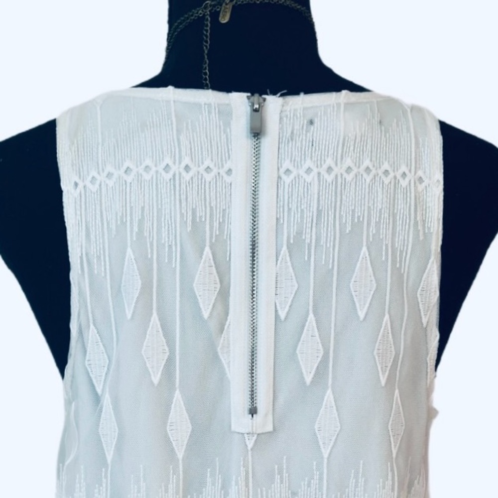 ALFANI ~ Women’s quality sleeveless zipper back lined embroidered top size S - Picture 6 of 8